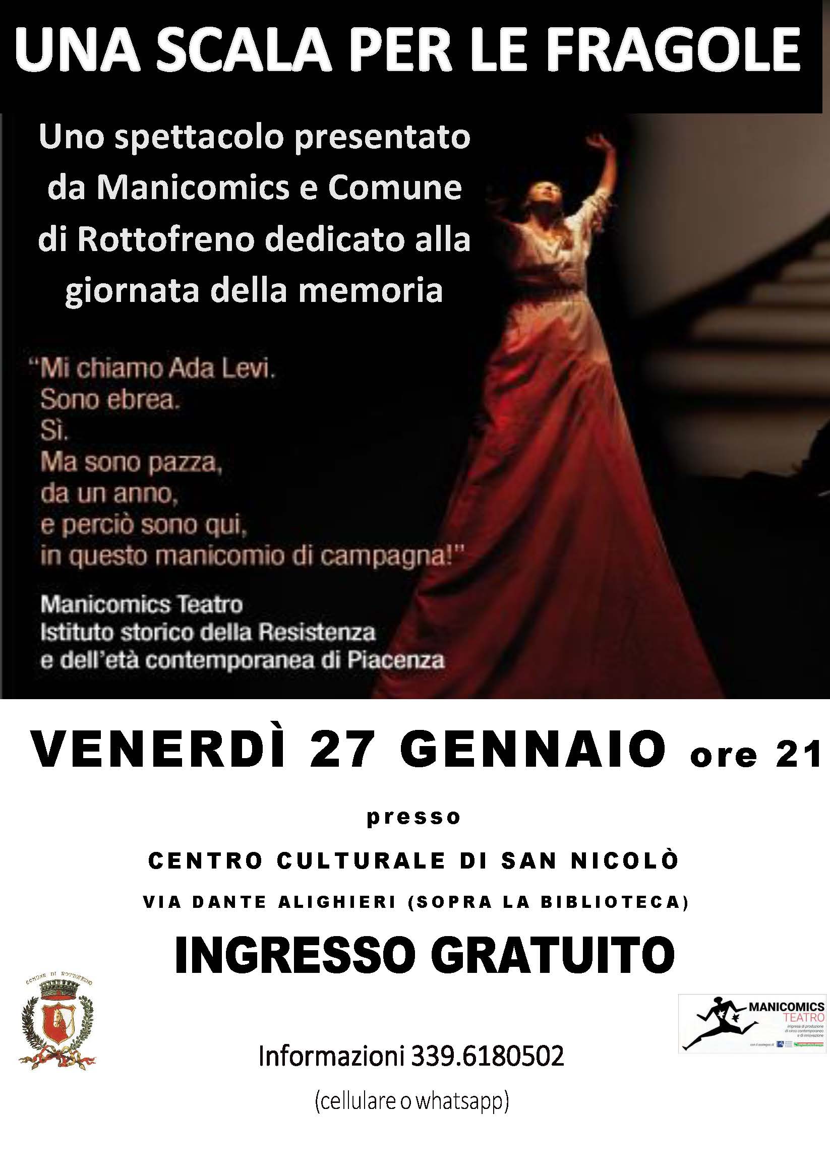 Locandina Evento Spettacolo 27 gennaio